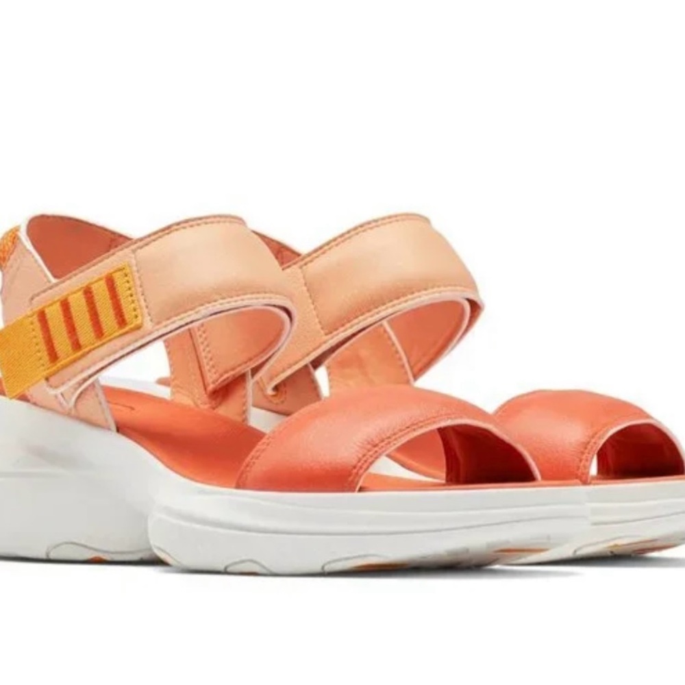 Sorel Explorer Blitz Orange and peach Sporty Sandals with Cushioned Footbed